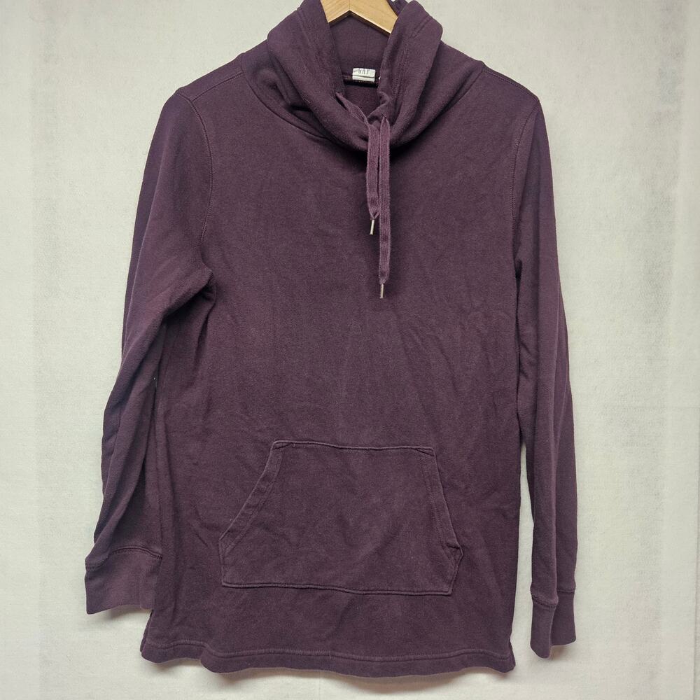 Gap Purple Cowl Neck Long Sleeve Pullover Sweatshirt Size M Soft Cozy Fall